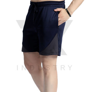 Nouveaux shorts de sport décontractés pour hommes, en toile unie, pour l'été, fitness, séchage rapide, respirants, longueur genou, avec cordon de serrage - Product Image 5
