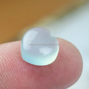 Cabochons en chalcédoine aqua naturelle de 11 mm, forme cœur lisse, pierres semi-précieuses, bijoux de luxe, livraison rapide - Product Image 2