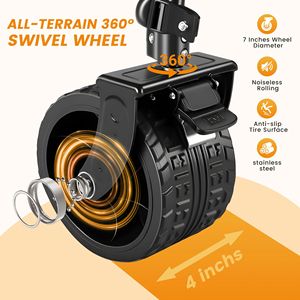 Carrello da Giardino Pieghevole a Doppio Strato con Freni, Capacità 450 libbre, 54 Pollici Extra Lungo, Ruote da 7 Pollici per Tutti i Terreni, Ideale per Campeggio - Product Image 3