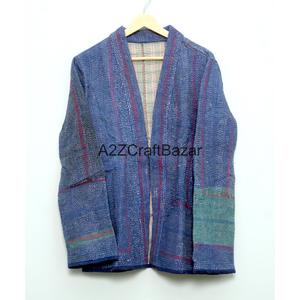 Chaqueta Acolchada Reversible Vintage Hecha a Mano para Mujer, 100% Algodón, con Estampado Floral, Transpirable y de Secado Rápido para Todas las Estaciones - Product Image 6