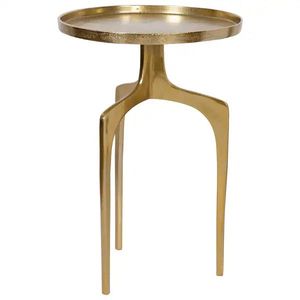 Mesa Auxiliar de Metal a Medida con Acabado Dorado, Estilo Personalizado, Mueble de Lujo, Mesa Decorativa para el Hogar - Product Image 2