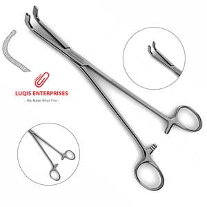 Pinza Renal Guyon de Doble Curvatura, Pinza Renal Quirúrgica de Acero Inoxidable, Instrumento Médico Quirúrgico - Product Image 1