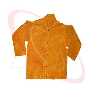 Veste de soudage en cuir de qualité supérieure, respirante, anti-coupure, anti-chaleur, en cuir de vachette fendu, la meilleure pour les soudeurs - Product Image 1