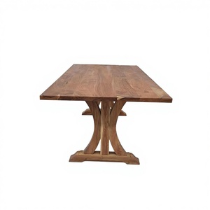 Modern Solid Wood Rectangular Dining <b>Table</b> with Wood Legs 6 Seater Eco-Friendly Adjustable Stable for Dining Room Kitchen - Product Image 3