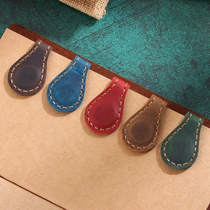 Genuine Leather Antique Magnetic Bookmark Vintage Handmade Retro Magnetic Leather Bookmark Promotional Gifts
