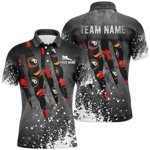 Maillot personnalisé imprimé numériquement pour polos homme - Équipe de billard snooker 100% polyester léger et respirant - Product Image 5