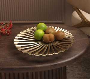 Timeless Elegance Modern Round Gold Plated <b>Decorative</b> Tray Abstract Pattern Wall Art <b>Decorative</b> <b>Accent</b> Piece - Product Image 5