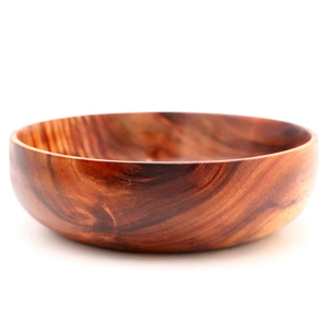 Bol de service en bois de manguier fabriqué en Inde, 6x4 pouces, pour les fêtes, de haute qualité, passe au lave-vaisselle, léger, marron - Product Image 1