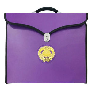 Masonic Embroidered Patch Badge Gold Purple Symbol Classical Style Sew-On Fabric Applique for Bags - Product Image 1