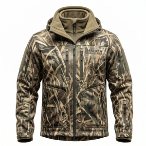 Chaqueta de Caza de Nailon Impermeable con Camuflaje Personalizado Directo de Fábrica para Hombre, Chaqueta Táctica de Forro Polar Térmico Silencioso con Logotipo Frontal - Product Image 1
