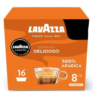 Capsules de café Lavazza A Modo Mio Delizioso, 16 dosettes, expresso italien doux avec arôme sucré, goût équilibré et crème dorée - Product Image 1