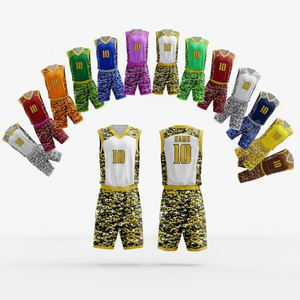100% High Quality Youth Basketball Uniform Set Custom Printed Sleeveless Jersey with Matching Sports Shorts Breathable OEM - Product Image 1