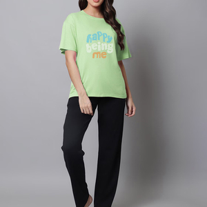 T-shirt imprimé pour femme, col rond, coupe ample, 100 % coton, motif DTF, manches courtes, confortable, idéal pour l'été - Product Image 3