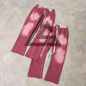 Ensemble de survêtements streetwear personnalisés pour hommes, 100% coton, effet délavé au soleil, sweat-shirts à fermeture éclair et pantalons de survêtement, ensembles de survêtements pour hommes - Product Image 3