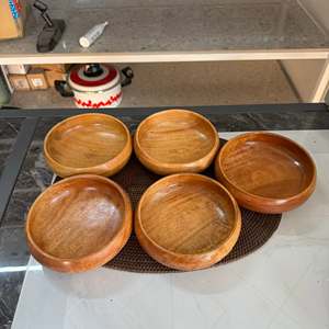 Bol en bois naturel du Vietnam, fait main, plat de service en bois pour salade, fruits, desserts, collations, salle à manger, maison, cuisine, restaurant - Product Image 6