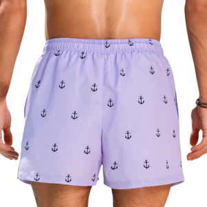 <b>Men</b> Woven Printed <b>Swim</b> <b>Shorts</b> Quick Dry Breathable Elastic Waist Drawstring Casual Fit Summer Water Sports Holiday - Product Image 2