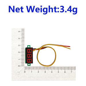 มินิ 0.28 นิ้ว <span class=keywords><strong>3</strong></span> สายดิจิตอลโวลต์มิเตอร์จอแสดงผล LED สีแดง DC 0-100V ดิจิตอล LED แผงแรงดันไฟฟ้าโมดูล - Product Image 4