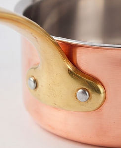 Copper Sauce <b>Pan</b> With Stainless Steel Lining And Zinc Alloy <b>Handle</b> Minimalist Design For Gas Use And Induction Cooker - Product Image 2