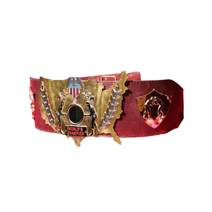 Cinturón de Campeón Mundial de Lucha Libre, Correa Roja, Diseño con Placa Dorada, Edición de Colección, Cinturones de Título Premium - Product Image 6