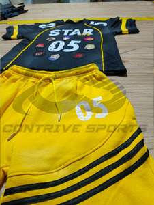 Summer Cotton T Shirt Sweat <b>Short</b> and Shirt Set For <b>Men</b> 2 Piece Embroidery <b>Patch</b> Printed Acid Wash Shirts <b>Shorts</b> Tracksuit - Product Image 2