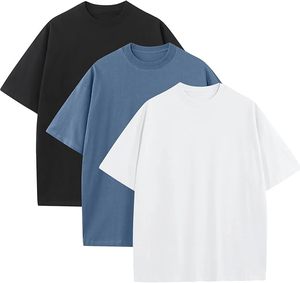 Heavy Weight 100% Cotton Oversized T-<b>Shirt</b> <b>Men</b> 220 Grams Shoulder Custom Printing Hip Hop Plus Size 100% Cotton Blank Boxy <b>Men's</b> - Product Image 1