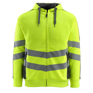 Ropa de Trabajo Profesional, Sudadera de Seguridad de Alta Visibilidad, ANSI Clase 2, Impermeable, con Luz LED Intermitente, Forro Polar de Algodón Reflectante, con Logotipo, Suministro al por Mayor - Product Image 1