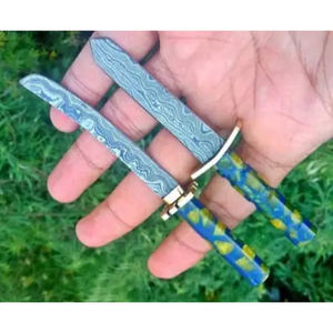 Cuchillo de Cocina Miniatura de Acero de Damasco Personalizado Hecho a Mano por Burraq DIY OEM con Hermosa Mango, Regalo para Chef, Hecho en Pakistán - Product Image 6