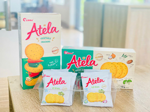 100% <b>Fresh</b> <b>Vegetable</b> Flavor - Atela <b>Vegetable</b> Crackers 150g Custom Packaging Low-fat Snack ODM OEM & Free Sampling Service - Product Image 2