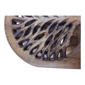 Caja de pañuelos de madera hecha a mano – Diseño de árbol tallado, decoración rústica estilo granja - Product Image 2