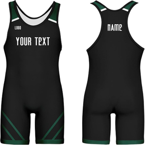 Customized Size 100% Polyester Plus Size Four-Way Stretch Quick Dry Breathable Eco-Friendly Durable <b>Wrestling</b> <b>Singlets</b> - Product Image 3