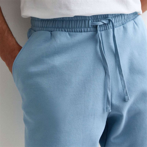 ชุดเซ็ตเสื้อสเวตเชิ้ตคอกลมทรงหลวมแบบมีเชือกผูกเอวผ้าเจอร์ซีย์เทอร์รี่คอตตอนขนาดโอเวอร์ไซส์สำหรับผู้ชาย และกางเกงขาสั้นสำหรับฤดูใบไม้ร่วง - Product Image 5