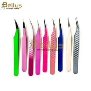 แหนบต่อขนตาปลายเรียบหลายสี ทนทาน ผลิตจากสแตนเลสคุณภาพสูง ยี่ห้อ Bellus International สำหรับแต่งหน้าและความงาม - Product Image 5