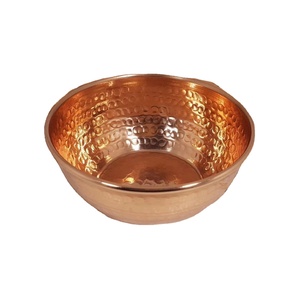 Bol de service en cuivre de haute qualité pour salade de fruits, bol de service en cuivre poli fait à la main - Product Image 1