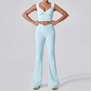 Conjunto Deportivo de 2 Piezas para Mujer, de Alta Calidad, para Yoga y Fitness, con Efecto Push-Up, de Secado Rápido, Ligero, sin Costuras, para Actividades al Aire Libre - Product Image 2