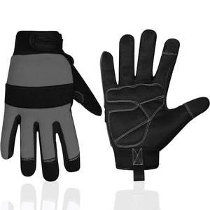 Gants de travail de sécurité en cuir véritable durables pour les mécaniciens, les ouvriers du bâtiment et les utilisations en extérieur - Product Image 1