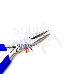 Snipe Nose Pliers Chain Nose Half Round Plier Serrated Jaws Jewelry Watchmaking Tools <b>Craft</b> <b>Wire</b> Bending Shaping Tool 130MM - Product Image 2