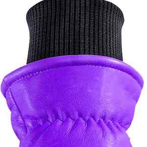 New Custom Design Non Slip Adjustable Wrist Strap Full Finger Unisex <b>Ski</b> Gloves Mitten High Quality Leather for Snowboarding - Product Image 3