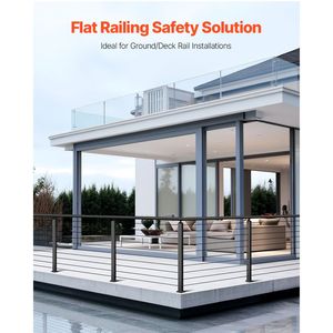 Set di 4 Pali per Ringhiera in Cavo di Acciaio Inox 36x1x2 con Fori Orizzontali Pre-Forati per Terrazze - Product Image 2