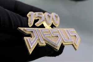 Colgante de Lujo con Letra Inicial Personalizada, Totalmente Cubierto de Moissanita, Plata de Ley 925, Bañado en Rodio, Estilo HipHop - Product Image 3