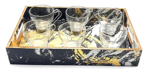 Handcrafted Premium <b>Solid</b> <b>Wood</b> Storage & Food Serving Tray Dishwasher Safe Single Tier for Bathroom Kitchen Hotel & Restaurant - Product Image 3