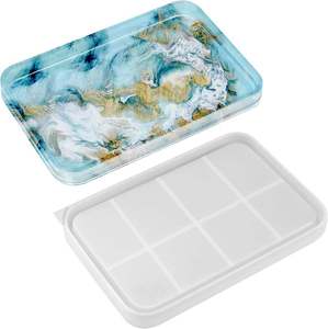 Plateau de rangement en résine - Moderne, pliable et détachable, compatible lave-vaisselle pour la cuisine et le salon - Product Image 1