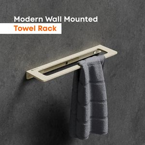 ที่แขวนผ้าเช็ดตัวแบบติดผนัง ชั้นวางโลหะแบบหนา แข็งแรง ทนทาน ชั้นวางสองชั้น อุปกรณ์เสริมในห้องน้ำ ติดตั้งง่าย ไม่เป็นสนิม ดีไซน์แข็งแรง - Product Image 2