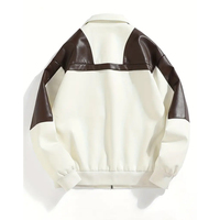 Blouson de course vintage en cuir PU de haute qualité, coupe-vent, respirant, avec motif imprimé, couleurs personnalisables, logo frontal, pour homme