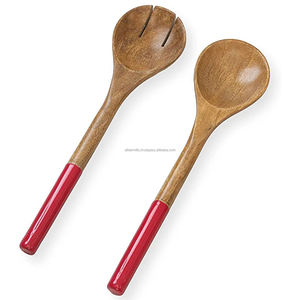 Ustensiles de cuisine en bois Couverts en bois Décor de cuisine Cuillère de service en bois de l'Inde - Product Image 3