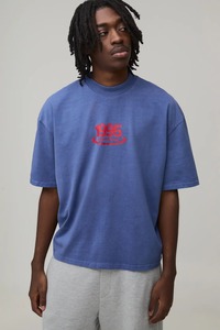 T-shirt ample en coton pour homme, coupe boxy, épaules tombantes, style streetwear décontracté, lourd, pour l'été et le quotidien - Product Image 2