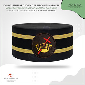 Casquette Couronne des Templiers – Noire avec Badge Brodé - Product Image 2