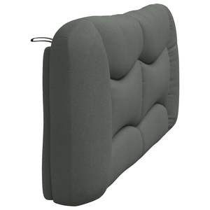 Grande coussin de tête de lit en tissu gris foncé 100% polyester, oreillers de lit - Product Image 6