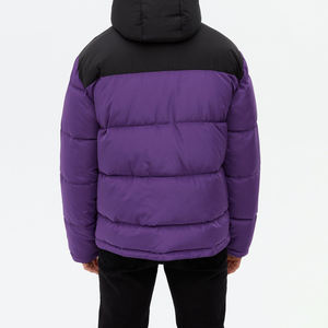 Fabricants de vestes à bulles haut de gamme sur mesure, vente en gros de vêtements d'hiver pour hommes, veste à bulles noire imperméable et chaude avec capuche - Product Image 2