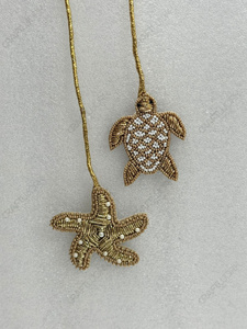 Wholesale Handmade Beaded Sea Turtle and Starfish Bag Charm Luxury Ocean Theme <b>Purse</b> Charm Keychain OEM ODM Private Label Manufa - Product Image 4