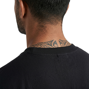 T-shirts noirs unis à manches courtes 100% coton col rond pour hommes, vêtements de sport, t-shirts épais pour hommes - Product Image 5